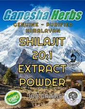 Shilajit Extract 10% Fulvic Acid 20:1 High Potency 100 grams  3 months supply!