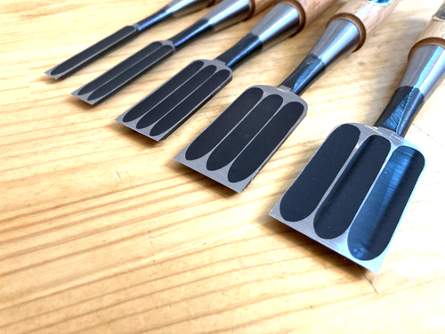 Japanese chisel Chisel “NOMIKATSU”, set of 5, with case, brand name New Unused