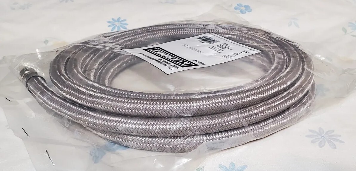 Everbilt 12ft. Polymer Braided Icemaker Water Supply Line, [69013HD