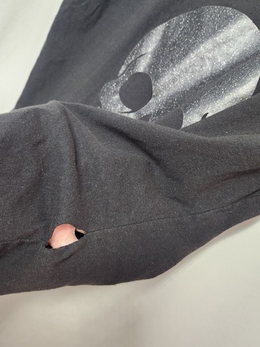 T-shirt donna 3XL Delta Ringspun scintillante teschio curvy argento nero collo maglietta - Foto 11 di 11
