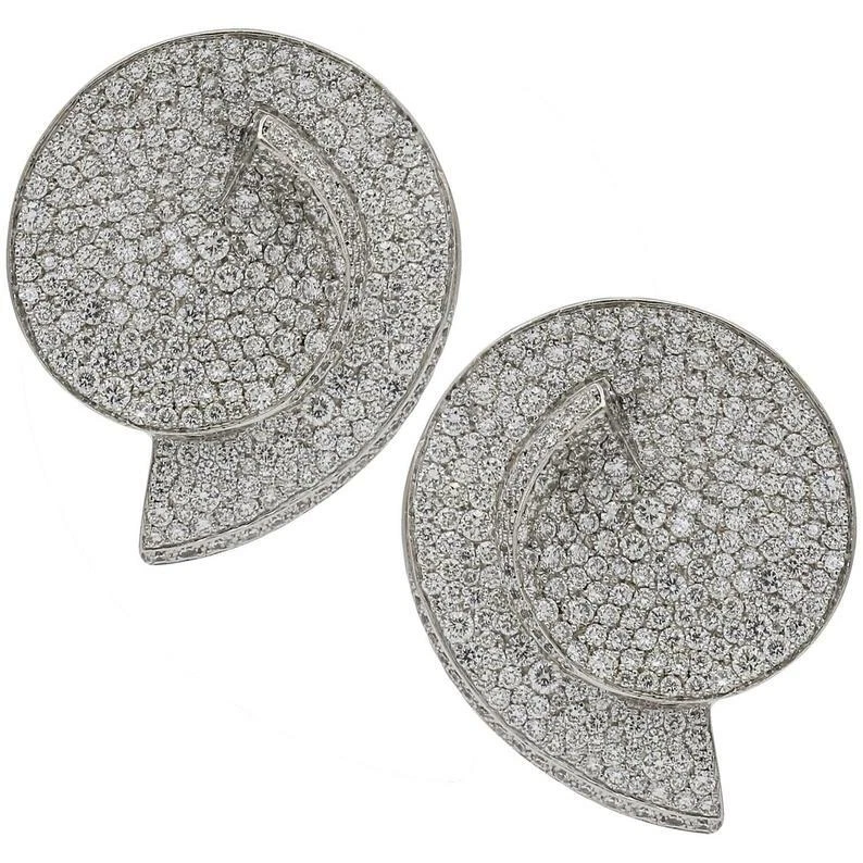 Conjunto Micro Pavé Simulado 11.69CT Zafiro Mujer Increíble Forma Concha de Mar Pendientes Foto 2 de 4