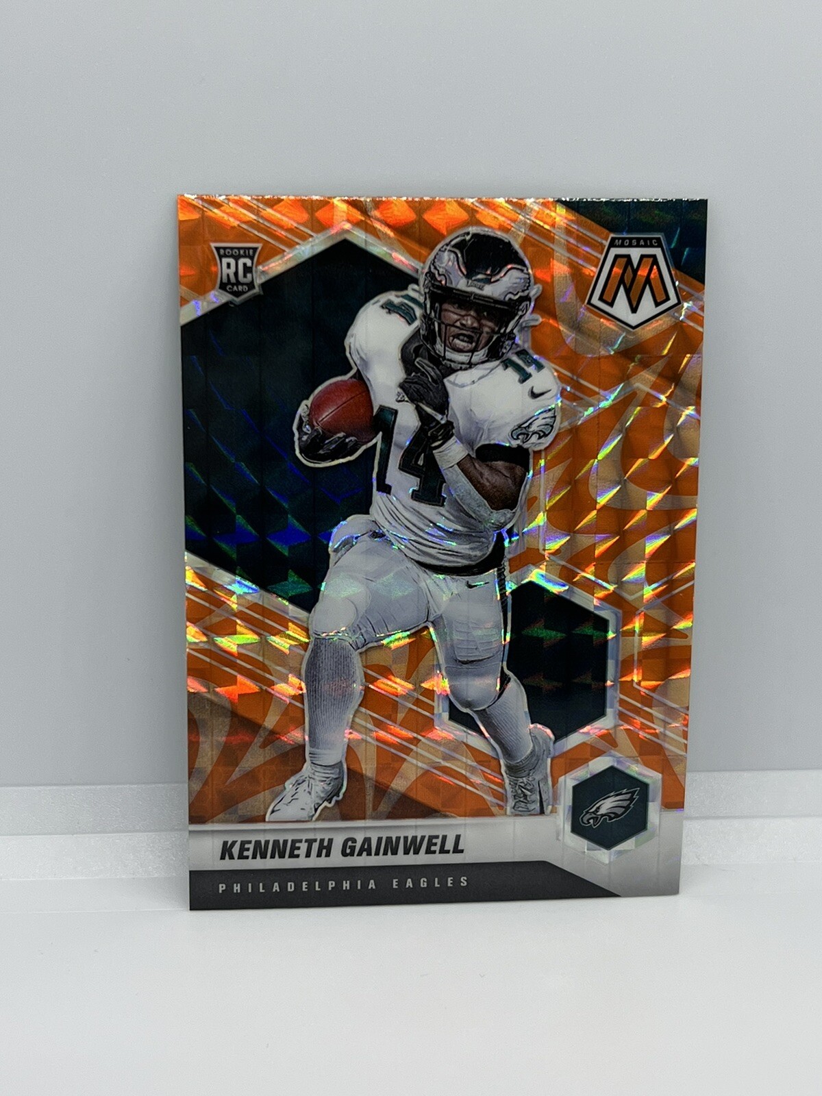 2021 Mosaic Football Kenneth Gainwell Reactive ORANGE Rookie #339 Panini Eagles
