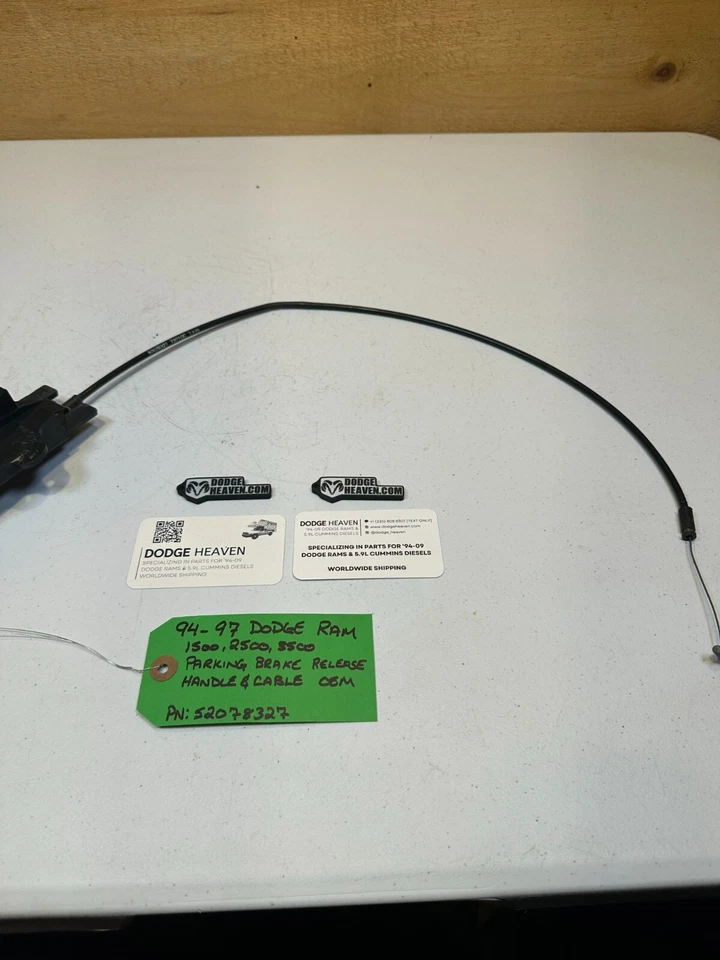 OEM 1994-1997 Dodge Ram freno de estacionamiento E freno liberación manija y cable Foto 2 de 4