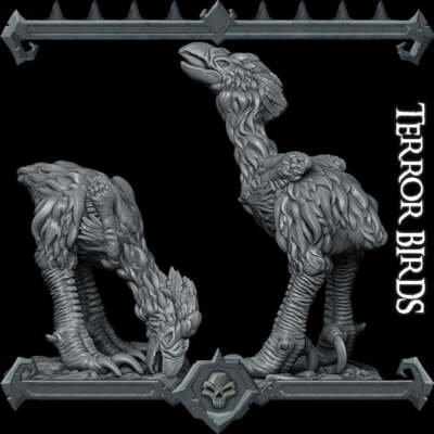 TERROR VÖGEL Bestie Resin 3D gedruckt Fantasy Miniatur D&D Tabletop RPG