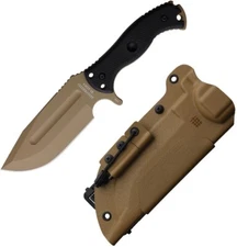 Halfbreed Blades Bush Fixed Knife 5.75" K340 ISODUR Tool Steel Blade G10 Handle