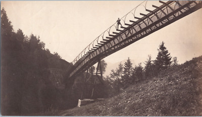 Tirage Vintage Morez – Sauts à Ski, France, Circa 1880, Original 12x17 Cm
