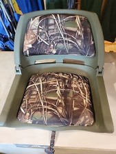 Attwood 98391GNMX Upholstered Boat Seat,Camo,Molded Plastic Frame,20"Wx17"Dx12"H