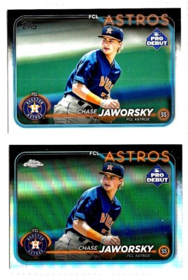 (2) 2024 Topps Pro Debut Chase Jaworsky Base #PD-3 + Refractor #PDC-3 FCL Astros