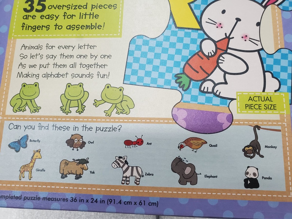 Melissa and Doug ABC animals Giant Floor Puzzle. 35 Pieces. . Age