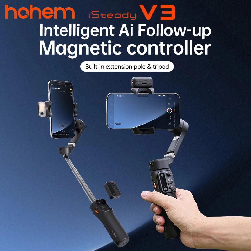 Hohem iSteady V3 Phone Gimbal Stabilizer with Magnetic AI Tracker