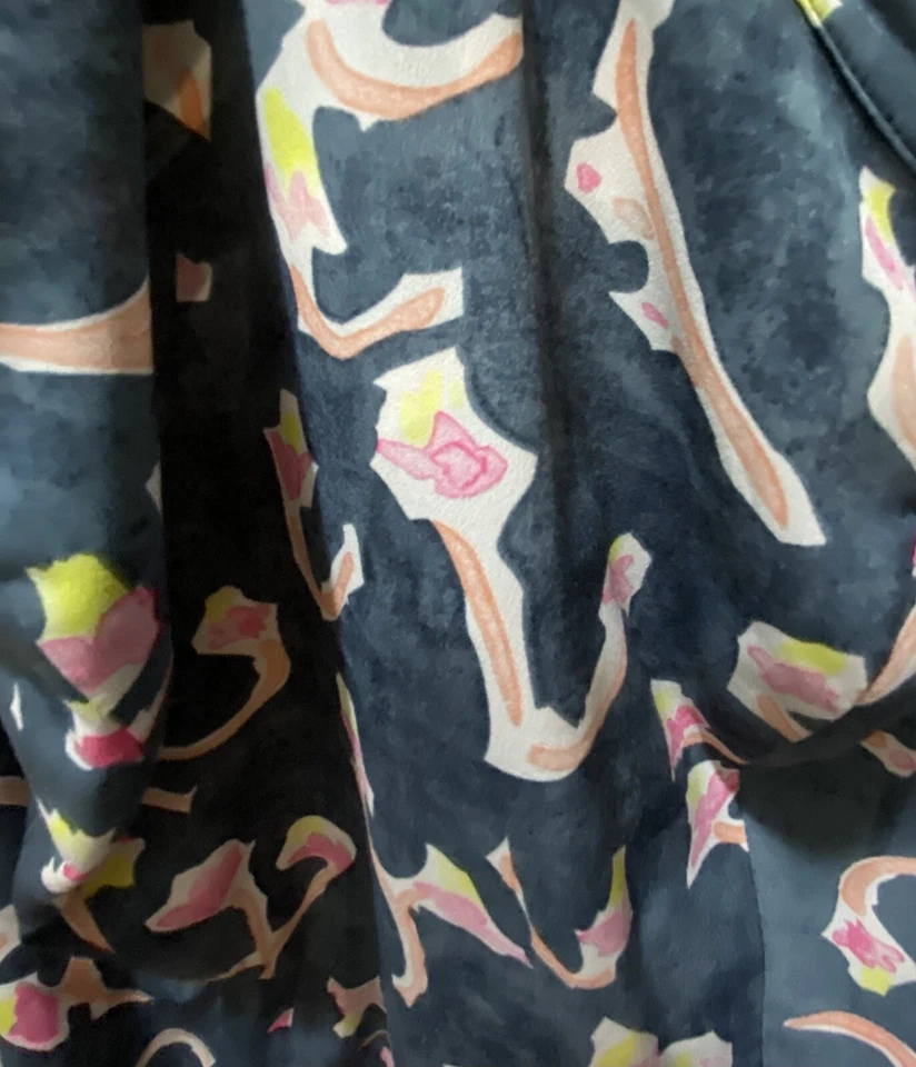 VESTIDO CABI Maxi Vestido Floral Aurora 16 Espalda en T Ajustable Halter Sin Mangas Usado en Excelente Condición Foto 4 de 4