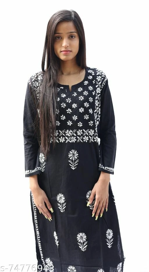 Black Machine Work Chikan Kurti at Rs 275 in Lucknow | ID: 23718965273