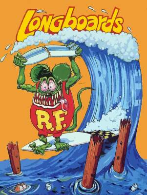 Longboards Rule Rat Fink Surfer Big Daddy Ed Roth Metal Sign | eBay