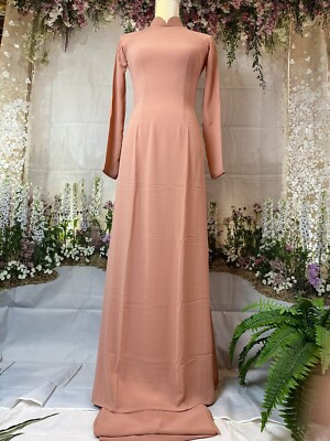 rose gold long dress with sleeves Stella Couture 23311 Long Formal Dress Rose / 8 main image 0
