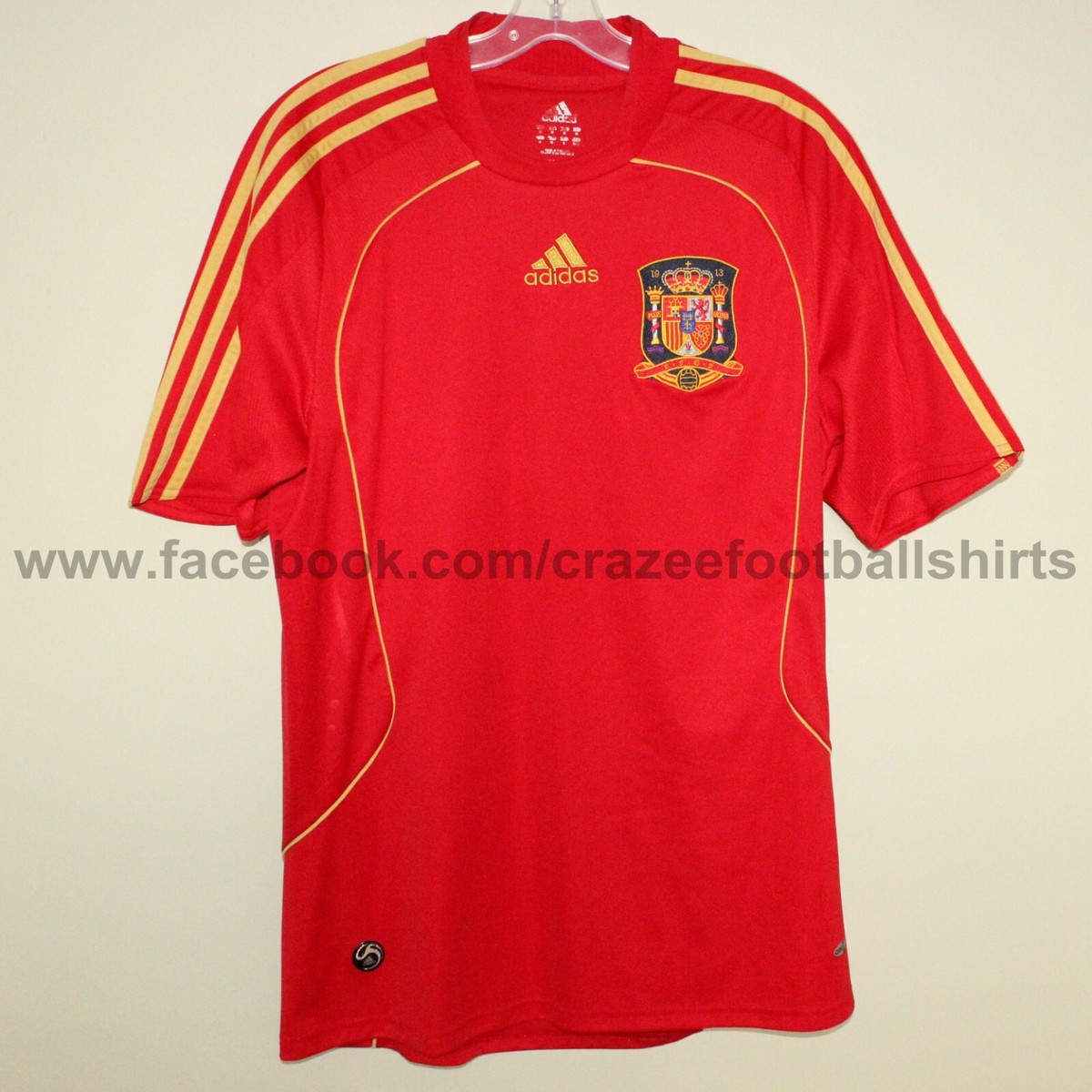 near mint Adidas SPAIN 2008-09 home football shirt soccer jersey