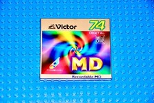 MD    VICTOR/JVC MD 74 TAN SLEEVE BLANK MINI DISC  1  SEALED 