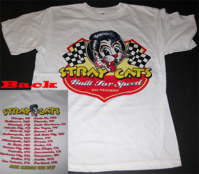 Stray Cats Built For Speed 2007 Tour Black Size S to 4XL  T-Shirt AC1215