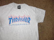 THRASHER MAGAZINE gray skateboard short sleeve shirt men's Medium