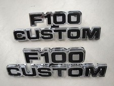 77 78 79 1977 1978 1979 Ford Truck F-100 Custom Chrome Emblem New