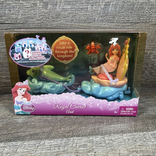 Disney Princess Ariel Dolphin Royal Chariot Kingdom with Sebastian Sun Faded Box