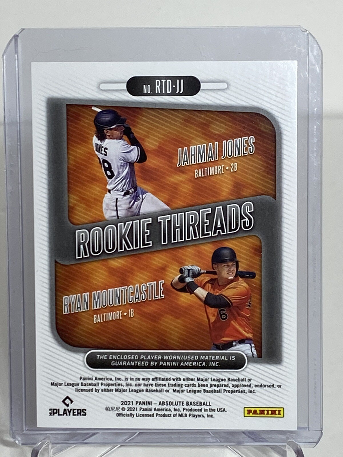 2021 Panini Absolute - Rookie Threads Duals Ryan Mountcastle, Jahmai ...