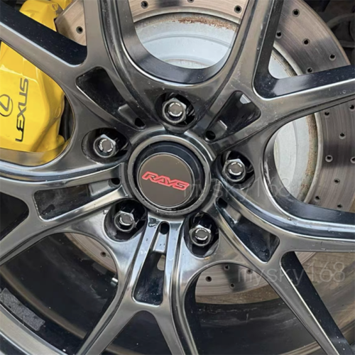 RAYS Black-7075 Forged Alloy Light Weight Lug Nuts with Anti Theft Lock M12x1.5 - Picture 5 of 5