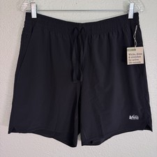 REI Active Pursuits Shorts Mens Medium Athletic Unlined UPF 50 NEW M Black