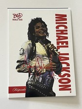 Michael Jackson Bad World Tour Keepsake  Card Lucky 07/07!! Laser Signagraph