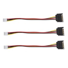 3 PCS 4 Pin Floppy Drive To 15 Pin SATA Male Power Cable Wire Adapter 20cm