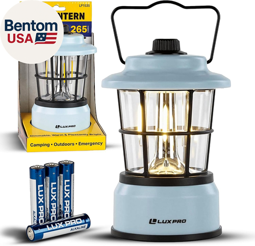 Lanterna LED retrò - Lanterna di emergenza a batteria - Resistente all'acqua - Luminosa - Foto 1 di 11