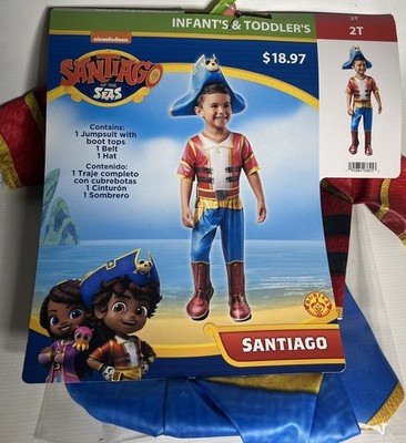 Santiago Of The Seas 2T Santiago Pirate Halloween Costume Hat Toddler NWT