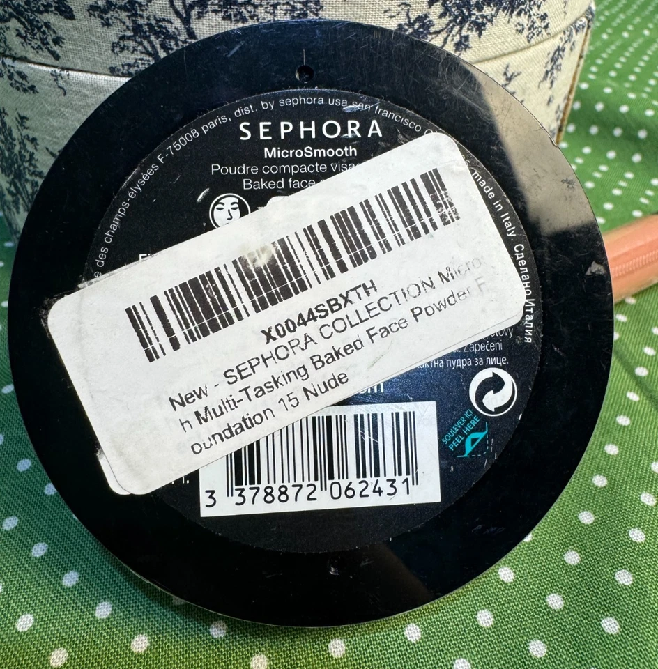 SEPHORA Microsmooth Multi-Tasking Baked Face Powder Foundation | Shade 15 Nude - Image 2 of 3