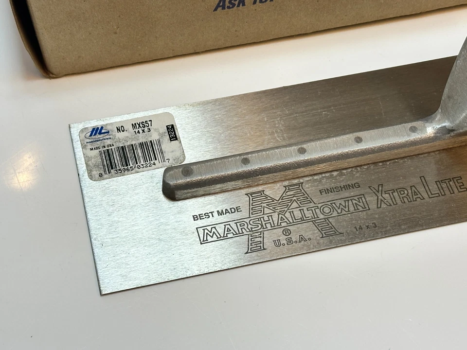 Paleta de acabado de alto carbono Marshalltown Tools USA MXS57 (14x3), XtraLite, nueva de stock Foto 3 de 4