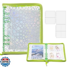 A5 Sticker Organizer Binder with Zipper Closure, Reusable Sticker
