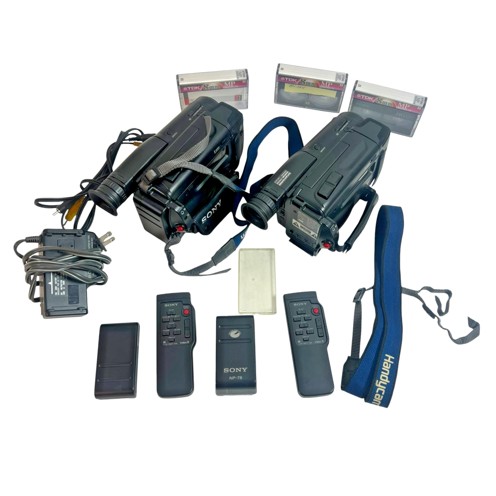 Sony Handycam CCD-TR23 & CCD-TR33 8mm Camcorder Lot | Parts or Repair | Extras