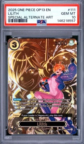 PSA 10 Lilith (SP Alt Art) Carrying On His Will OP13 OP07-111 EN One Piece