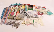 Lot of Knitting, Crochet, and Sewing Supplies-Zippers, Pearl Snap Fasteners More