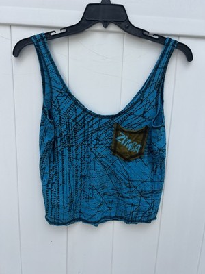 Zumba Women's Sleeveless Tank Top Dance Lightweight Blue Sz Medium