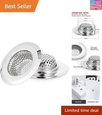 2PCS Bathtub Drain Strainer Cover - 2.84 inch Stainless Steel Shower Drain Ha...
