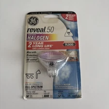 GE Reveal HD+ 50-Watt / 12-Volt Old Style MR16 Floodlight, Part 82110