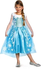 Disney's Girls' Frozen Elsa Deluxe  Costume  Size 4-12