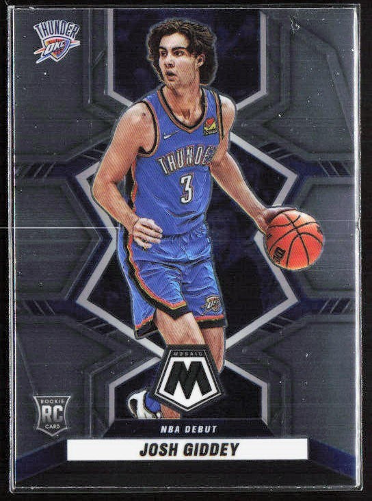 2021-22 Panini Mosaic JOSH GIDDEY NBA Debut Rookie Card RC #265 Thunder