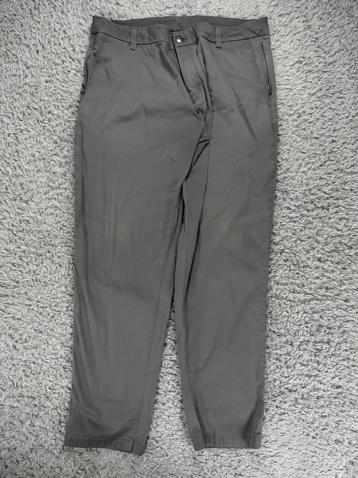 Birddogs Pants Mens 36x30 Gray Chino Zip Pockets Stretch Athleisure Performance