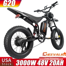 NEW Electric Bike 3000W Peak Electric Motorcycle 48V 20AH 45KPH E-MoutainBike US