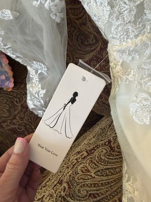 Elegant  wear Your Love  White Lace Long Sleeve Wedding Dress