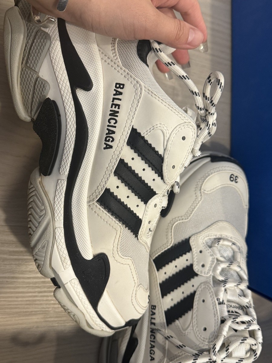 Balenciaga x Adidas Triple S Sneakers White Black EU 39 – Original