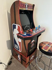 Arcade1Up NBA Jam 1st Generation Arcade Machine w/3-Games/Riser/Stool/Cover/Wifi