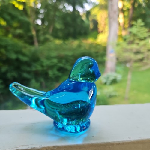 Vintage Blue Bird of Happiness Signed
