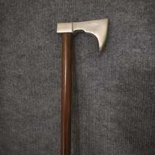 Aluminum Axe- Head Handle, Walking Cane Topper Vintage Style, Viking Cane Handle