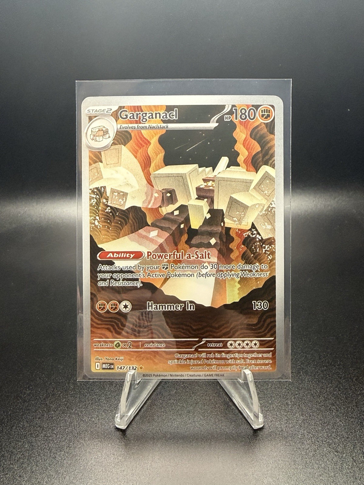 Garganacl 147/132 Illustration Rare Pokemon Mega Evolution NM